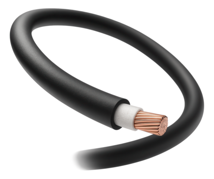 Lightweight coaxial cable with a foam dielectric core for enhanced flexibility in mobile home setups.