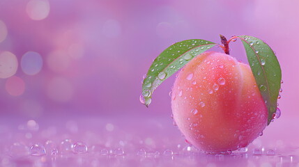 Refreshing peach close-up vibrant setting food photography colorful background macro view natural beauty for summer recipes