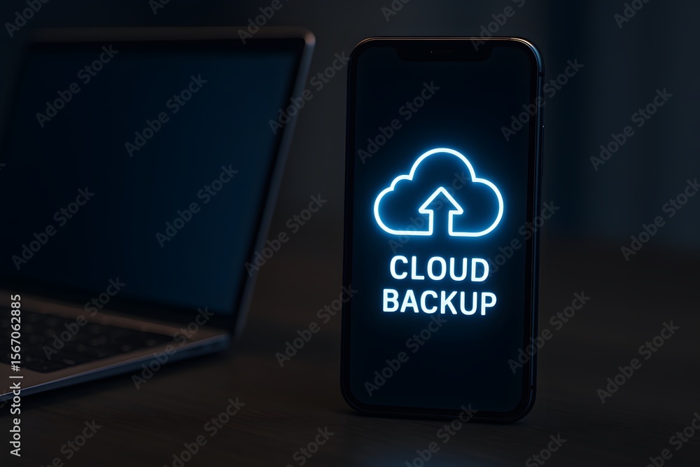 Poster cloud backup service for mobile phone and laptop data storage and recovery solution online digital s
