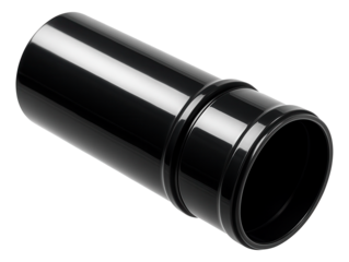 Plastic pipe with a glossy finish, often used in decorative projects within the home due to its polished appearance.