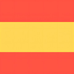 Spain flag with red and yellow horizontal stripes  