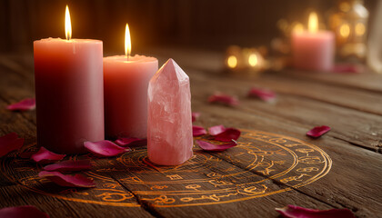 A passionate love ritual scene glows in deep red light, filled with warmth, mystery, and emotional intensity.
