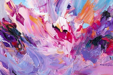 Vibrant abstract painting with expressive brushstrokes.