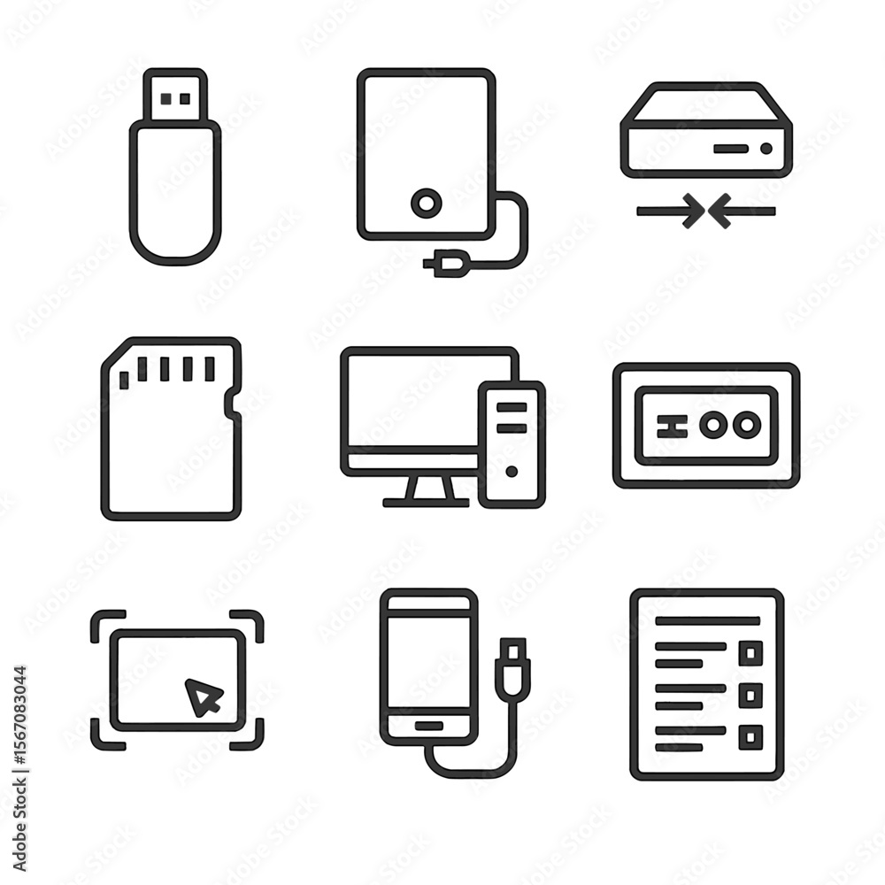 Poster vector set of computer devices