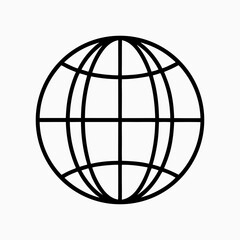 Abstract Vector Globe Icon in Simple Design for Graphic Projects, Web Design, Branding, Education, and Technology Presentations  