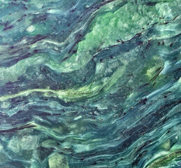 abstract natural texture from green and blue charoite