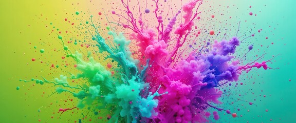 Vibrant explosion of colors creating an abstract display for computer backgrounds