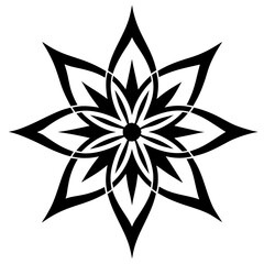 Obraz premium black and white flower vector