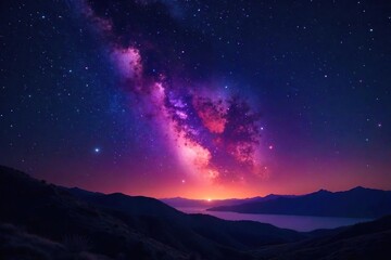Celestial Constellation Blazing Across Night Sky Cosmic Dust, Nebulae, and Stars create a Magical, Wonderous Scene Perfect for Astrology, Astronomy, Space, and Fantasy Projects