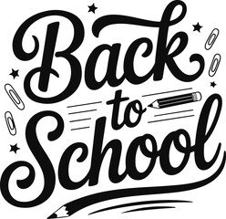 A simple typography of Back To School.