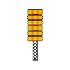 Yellow LED Panel Premium 3D Rendered
