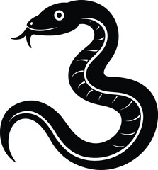 Obraz premium sea snake icon silhouette on white background (2).eps