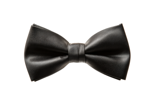 PNG Elegant black bow tie on isolated background for formal attire or wedding