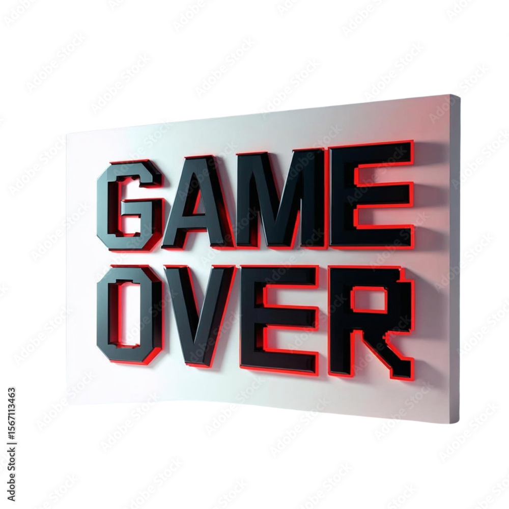 Poster find game over illustration for video games and esports tournament with retro style and pixelated de