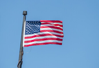 American Flag flying in the wind 