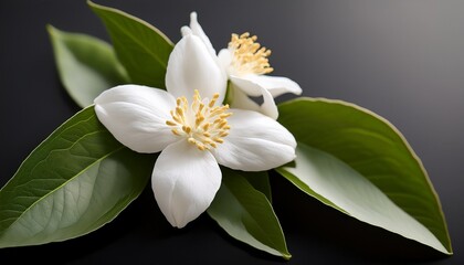 Fototapeta premium jasmine flowers likely the common jasmine jasminum officinale