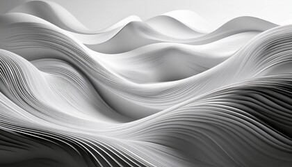 Obraz premium curved white layers create sense of movement offering smooth m
