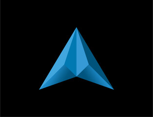 Fototapeta premium Abstract blue geometric shape