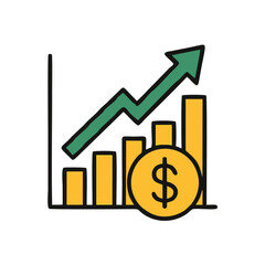 Colorful Icon — Modern Business Symbol, A vibrant vector illustration featuring clean lines and bold colors — ideal for corporate branding, office themes, editorial infographics, and digital UI.