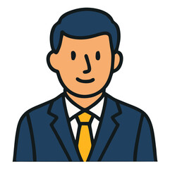 Colorful Icon — Modern Business Symbol, A vibrant vector illustration featuring clean lines and bold colors — ideal for corporate branding, office themes, editorial infographics, and digital UI.