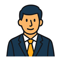 Colorful Icon — Modern Business Symbol, A vibrant vector illustration featuring clean lines and bold colors — ideal for corporate branding, office themes, editorial infographics, and digital UI.