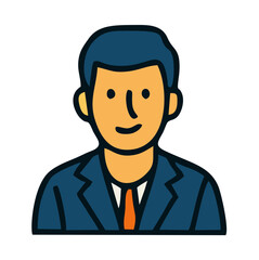 Colorful Icon — Modern Business Symbol, A vibrant vector illustration featuring clean lines and bold colors — ideal for corporate branding, office themes, editorial infographics, and digital UI.