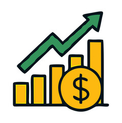 Colorful Icon — Modern Business Symbol, A vibrant vector illustration featuring clean lines and bold colors — ideal for corporate branding, office themes, editorial infographics, and digital UI.