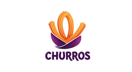 Obraz premium Delicious Churros A Sweet Treat Logo Design, Perfect for Restaurants, Cafes, and Food Businesses