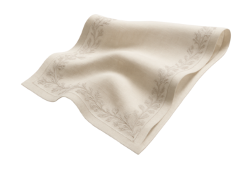A light linen table runner with subtle embroidery, adding a delicate touch to a breakfast bar in an apartment.
