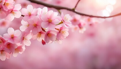 Fototapeta premium essense of spring with this image of delicate pink sakura flowers