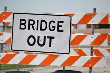 Bridge Out Sign