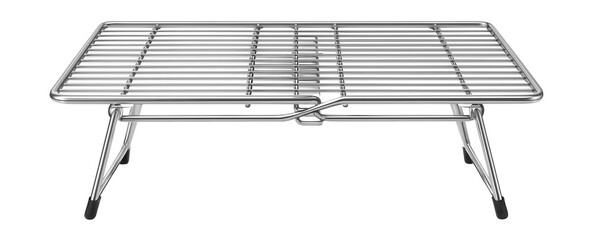 Expandable baking rack, useful for cooling baked goods in a home kitchen after baking.