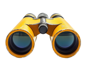 Exploring nature with binoculars adventure scenic view isolated on transparent background