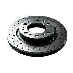 Brake disc manufacturing process industrial factory product focus view isolated on transparent background
