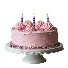 Birthday cake celebration home food festive isolated on transparent background
