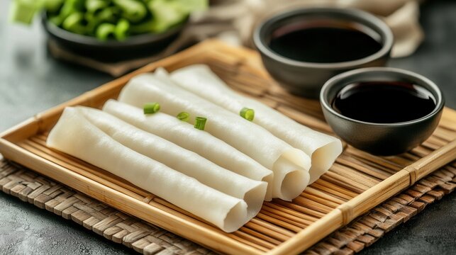 Delicious mu shu pancakes recipe with scallions and hoisin sauce for asian cuisine lovers