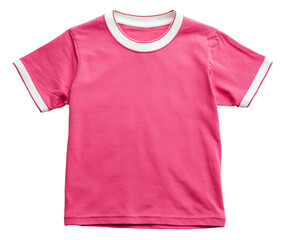 Bright pink t-shirt display apparel casual vibe isolated on transparent background