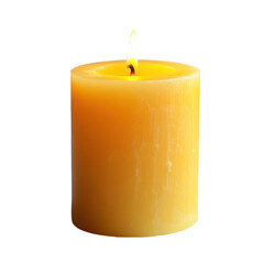 Relaxing candle light home still life warm atmosphere isolated on transparent background