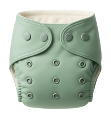 Reusable diaper with adjustable snaps, ideal for apartment living to minimize waste.