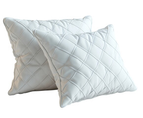 Decorative white pillows for cozy living room modern style isolated on transparent background