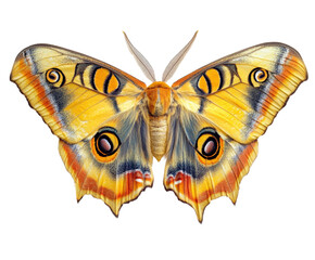 Majestic butterfly display nature colorful environment isolated on transparent background
