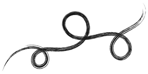Brush Stroke Line, Isolated, Grungy Design, Curve Brush Stroke, Black