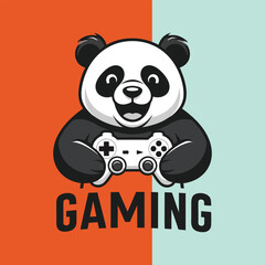 panda gaming logo vector