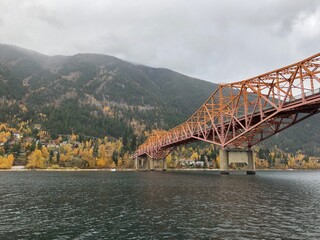 Nelson Bridge Over Kootenay Lake in Nelson, British Columbia

