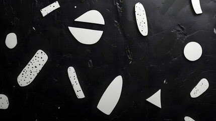 seamless pattern black with forms 