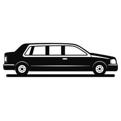 Elegant Limousine Silhouette A Symbol of Luxury Transportation and High Class Vehicle Design for Proms and Special Events