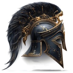 High detail spartan helmet metallic shine high resolution photo