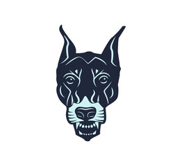Obraz premium Intense Doberman Head Logo Design