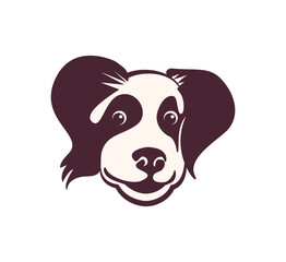 Fototapeta premium Cute Cartoon Dog Head, Perfect for Animal Lovers