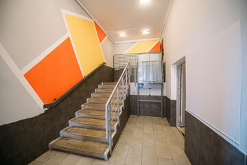Entrance of an apartment building